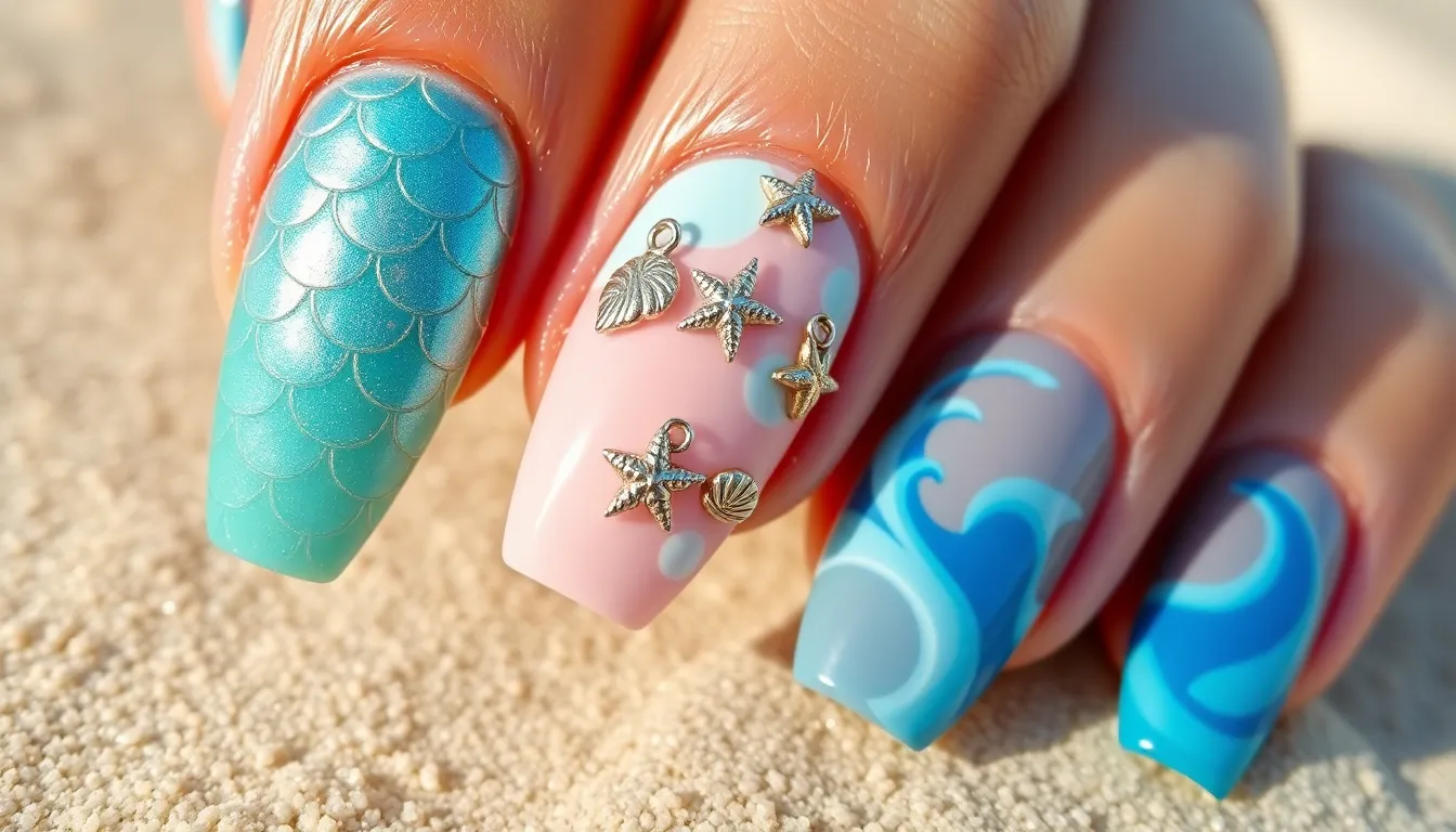 50+ Cute Acrylic Nail Designs for Summer That'll Make You Beach Ready 4 50+ Cute Acrylic Nail Designs for Summer That'll Make You Beach Ready 3