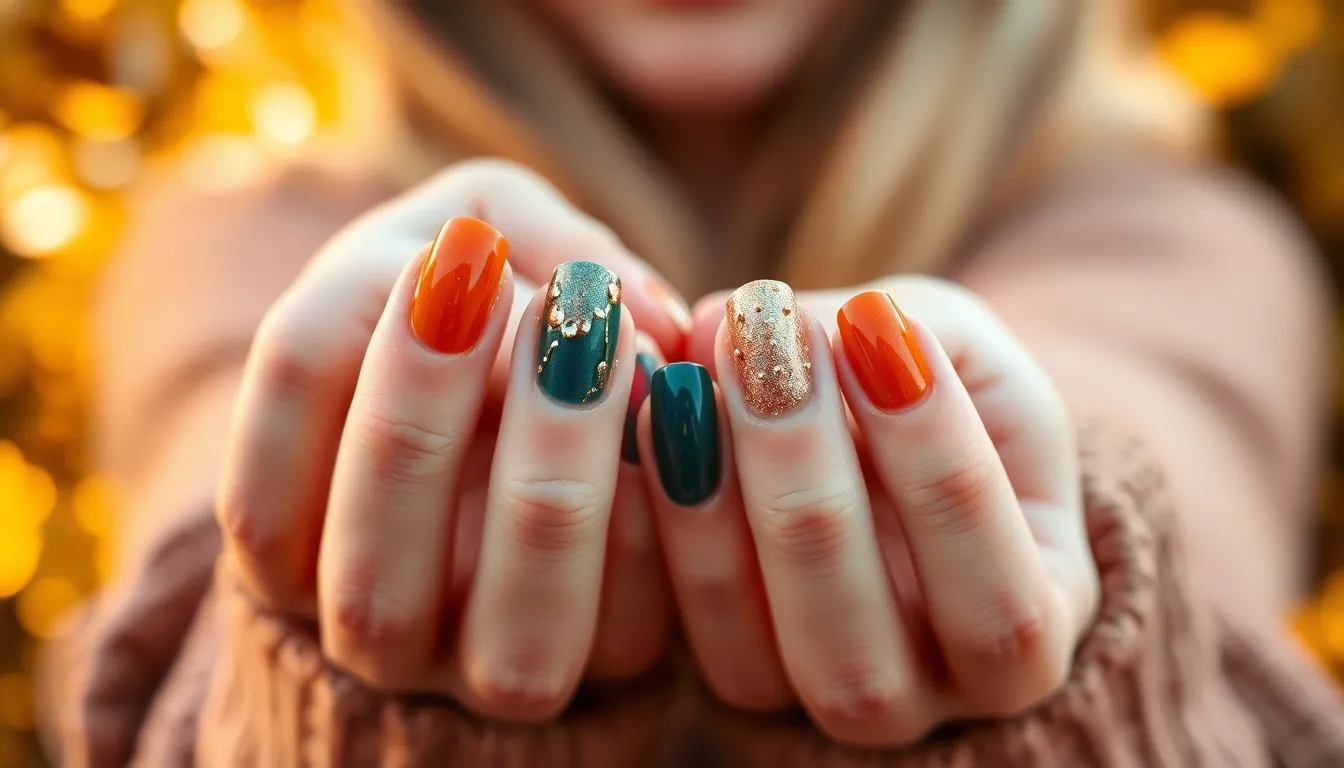 Fall Nails Different Color Each Nail: 15 Stunning Multi-Color Autumn Manicure Ideas 4 Fall Nails Different Color Each Nail: 15 Stunning Multi-Color Autumn Manicure Ideas 3