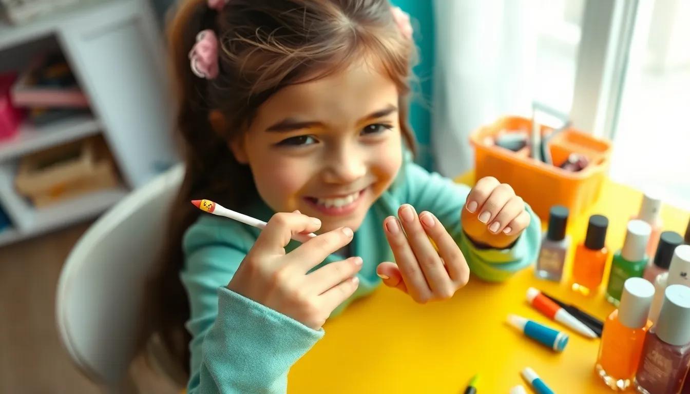 15 Easy Nail Art Ideas Perfect for Kids' Small Nails (5-Minute Designs!) 4 15 Easy Nail Art Ideas Perfect for Kids' Small Nails (5-Minute Designs!) 3