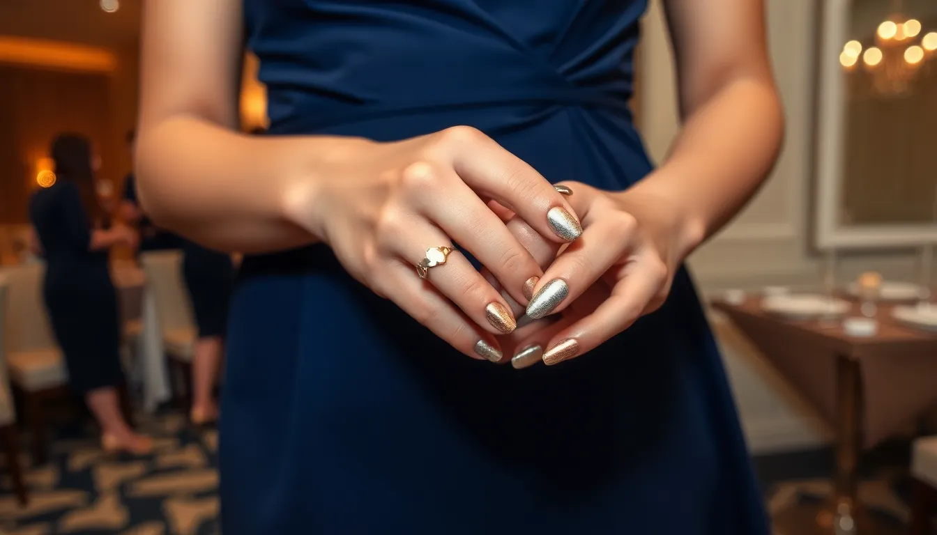 Best Nail Colors for Navy Blue Dress: 15 Perfect Shades That Always Work 4 Best Nail Colors for Navy Blue Dress: 15 Perfect Shades That Always Work 3