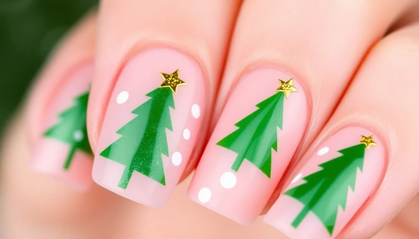 20 Simple Christmas Nail Ideas for Short Nails That Look Amazing 4 20 Simple Christmas Nail Ideas for Short Nails That Look Amazing 3