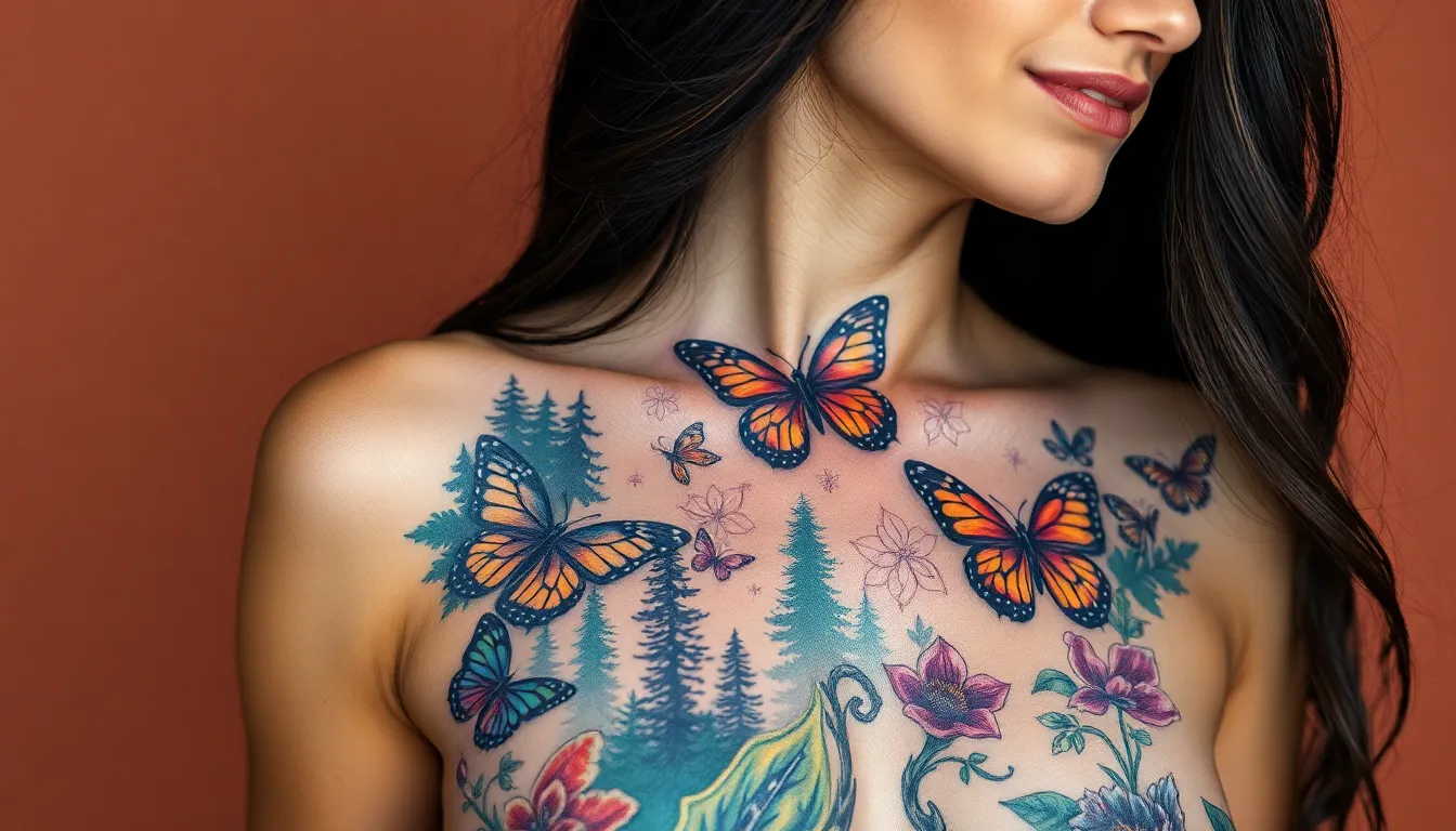 25 Stunning Chest Tattoo Cover Up Ideas for Women (2025 Design Guide) 3
