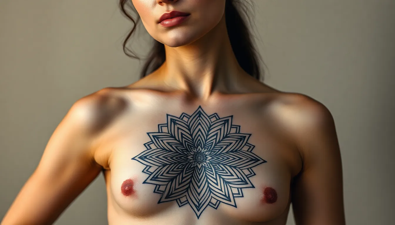 50+ Stunning Chest Tattoo Ideas for Women: From Delicate Florals to Bold Statements 4 50+ Stunning Chest Tattoo Ideas for Women: From Delicate Florals to Bold Statements 3
