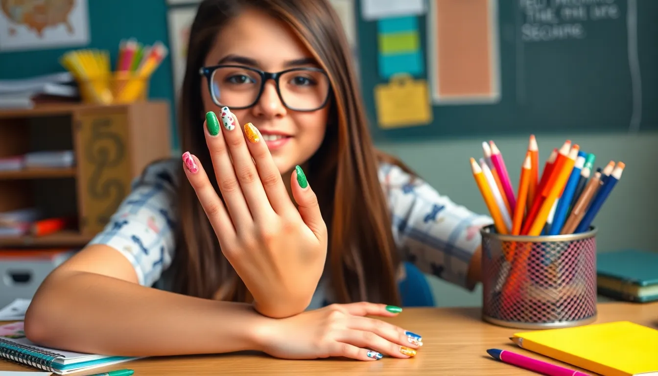 25 Cute Back to School Nail Ideas for Teens (Easy DIY Designs!) 6 25 Cute Back to School Nail Ideas for Teens (Easy DIY Designs!) 5