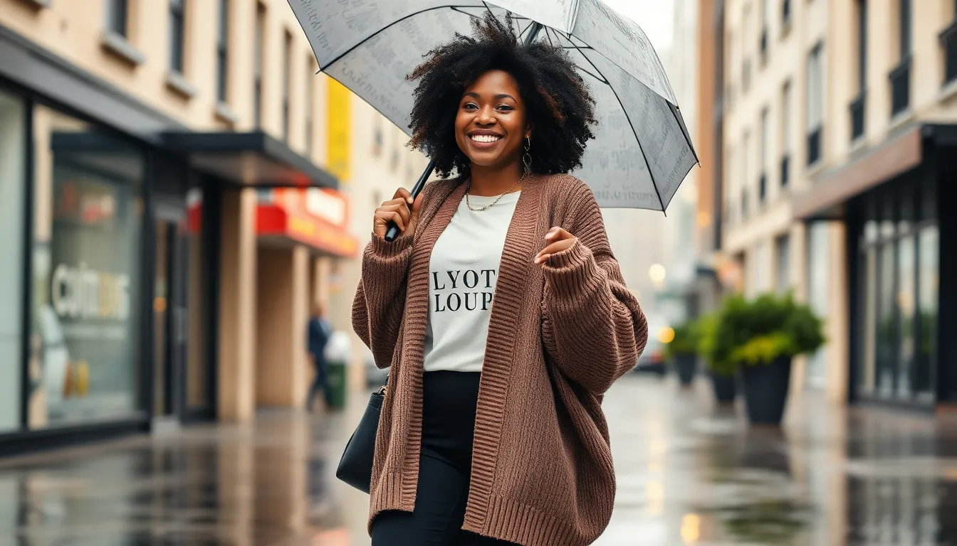15 Chill Rainy Day Outfits for Black Women That Look Effortlessly Stylish 6 15 Chill Rainy Day Outfits for Black Women That Look Effortlessly Stylish 5