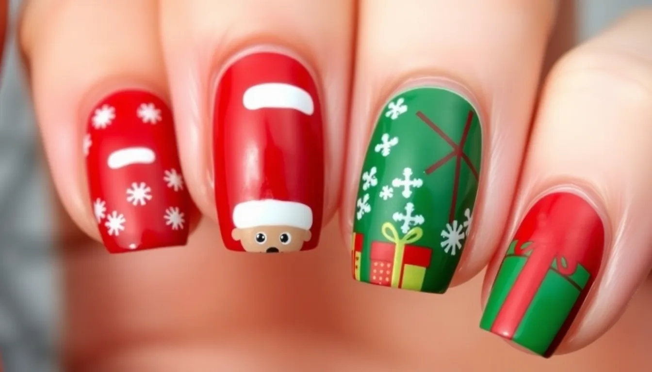 25 Stunning Christmas Nail Designs Red and Green That'll Make You Holiday Ready 6 25 Stunning Christmas Nail Designs Red and Green That'll Make You Holiday Ready 5