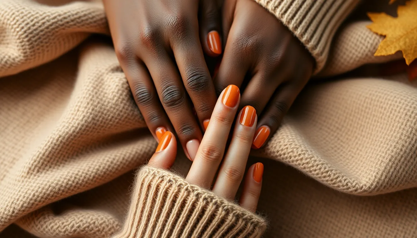 12 Stunning Fall Nail Colors That Make Brown Skin Absolutely Glow 6 12 Stunning Fall Nail Colors That Make Brown Skin Absolutely Glow 5