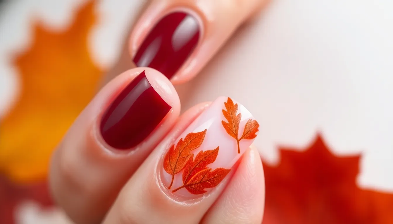 25 Stunning Fall Nail Designs for Short Nails That Actually Look Amazing 6 25 Stunning Fall Nail Designs for Short Nails That Actually Look Amazing 5