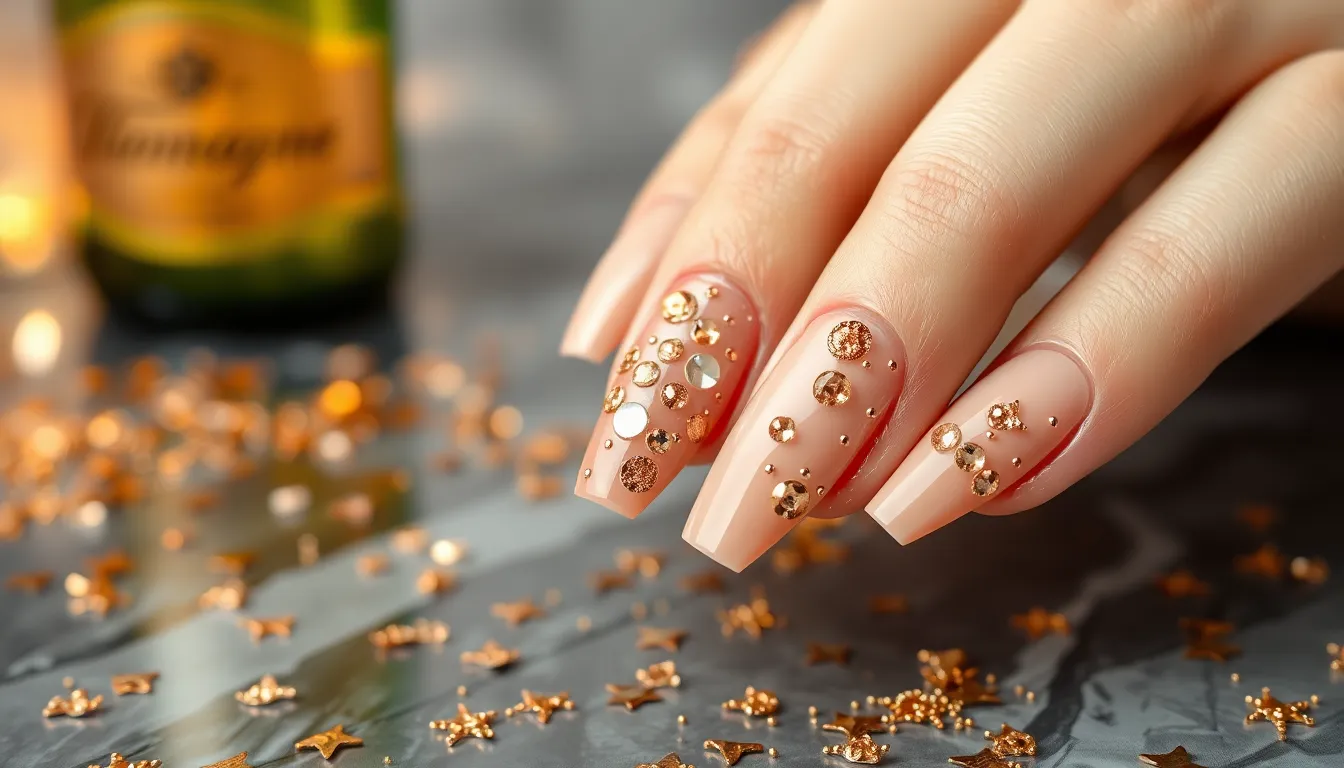 25 Stunning Nail Designs for New Year's Sparkle That'll Make You Shine 6 25 Stunning Nail Designs for New Year's Sparkle That'll Make You Shine 5