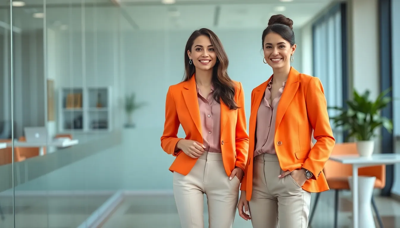 15 Stunning Orange Blazer Outfits for Women: Office Style Guide That Commands Attention 6 15 Stunning Orange Blazer Outfits for Women: Office Style Guide That Commands Attention 5