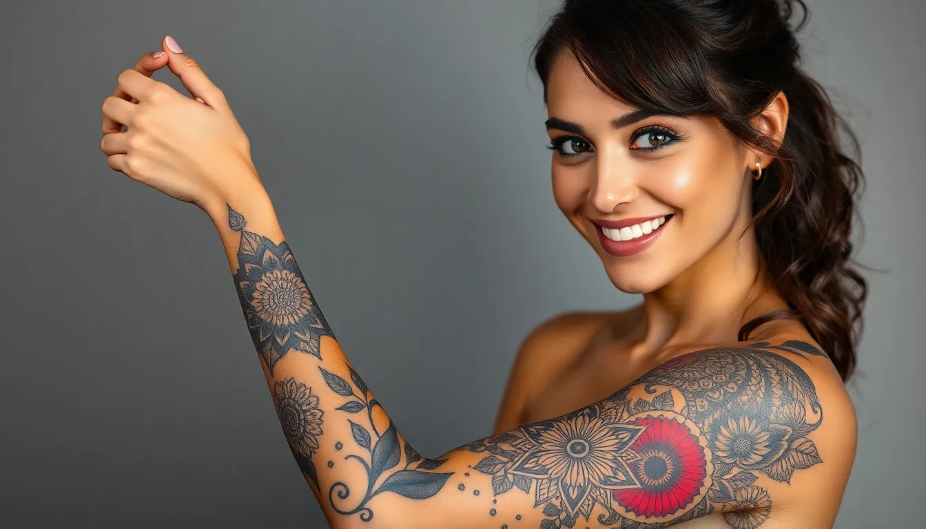 25 Stunning Tattoo Cover Up Ideas for Women's Arm Half Sleeves That Actually Work 6 25 Stunning Tattoo Cover Up Ideas for Women's Arm Half Sleeves That Actually Work 5