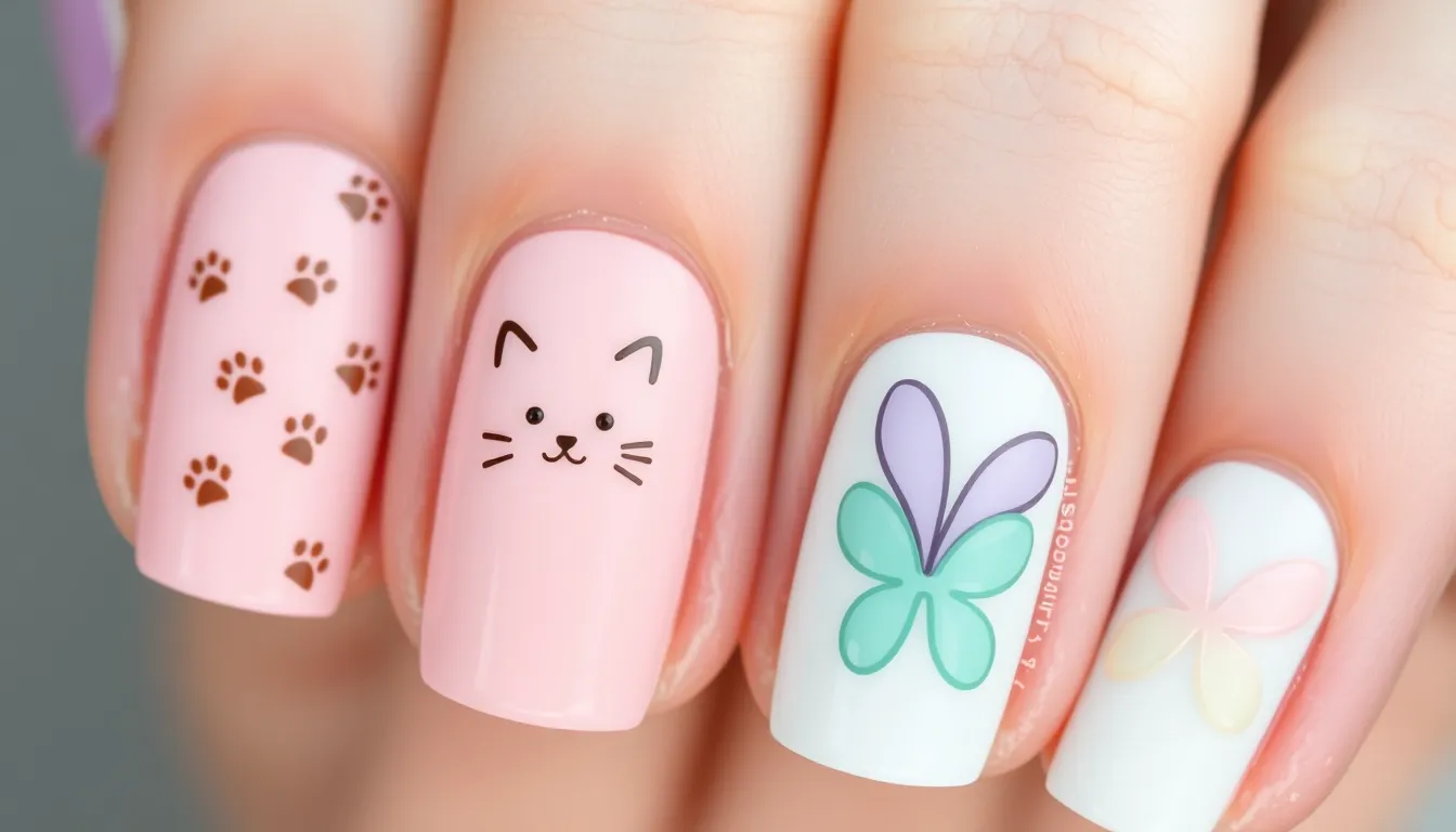 25 Cute Nail Art Designs for Short Nails That Look Amazing (Easy Ideas!) 8 25 Cute Nail Art Designs for Short Nails That Look Amazing (Easy Ideas!) 7
