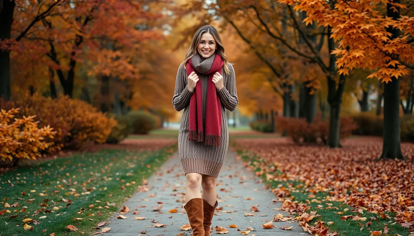 15 Chic Fall Dresses with Ankle Booties That'll Transform Your Autumn Wardrobe 8 15 Chic Fall Dresses with Ankle Booties That'll Transform Your Autumn Wardrobe 7