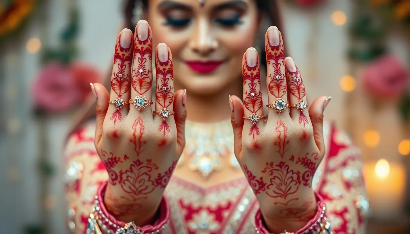 30 Stunning Indian Bridal Nail Art Ideas for Your Perfect Engagement Day 8 30 Stunning Indian Bridal Nail Art Ideas for Your Perfect Engagement Day 7