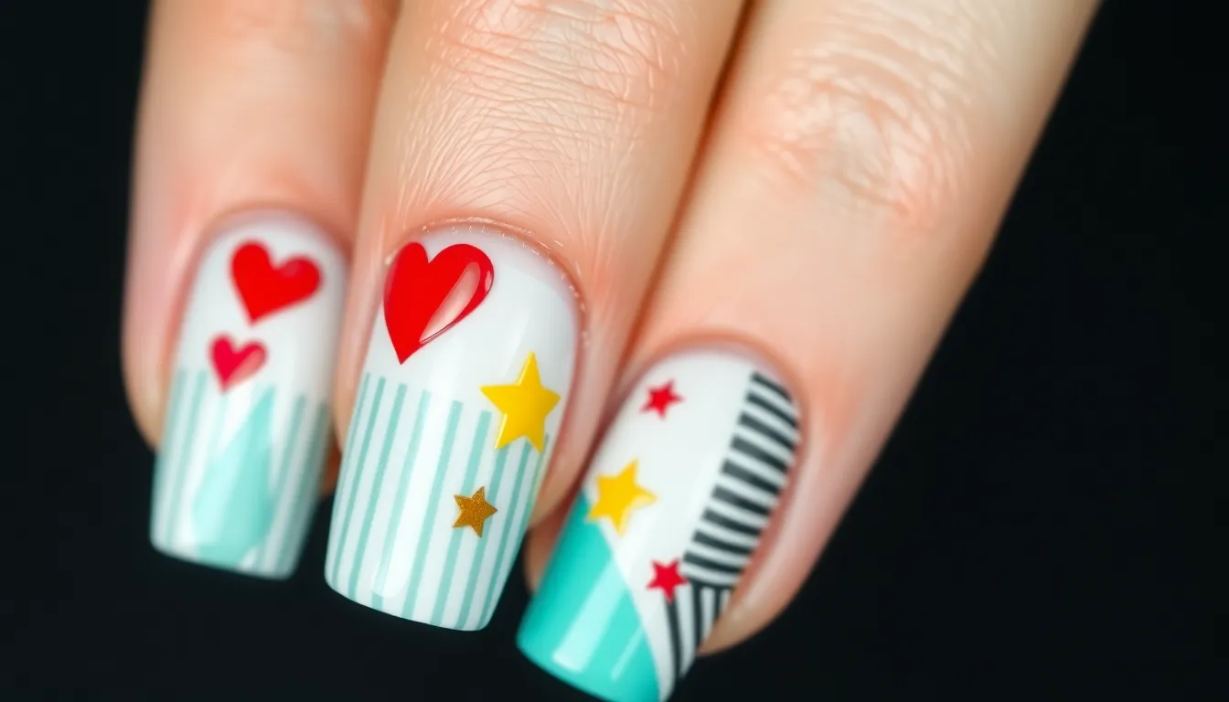 25 Stunning Nail Art Ideas for Short Square Nails That Look Amazing 7