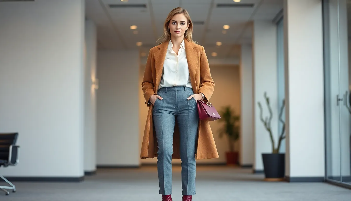 25 Chic Casual Winter Work Outfits for Women That Keep You Warm & Professional 10 25 Chic Casual Winter Work Outfits for Women That Keep You Warm & Professional 9
