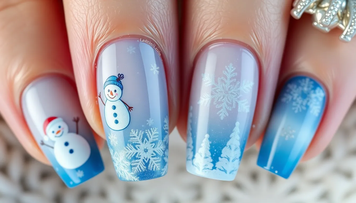 25 Stunning Christmas Nail Designs for Short Nails That'll Wow Everyone 10 25 Stunning Christmas Nail Designs for Short Nails That'll Wow Everyone 9