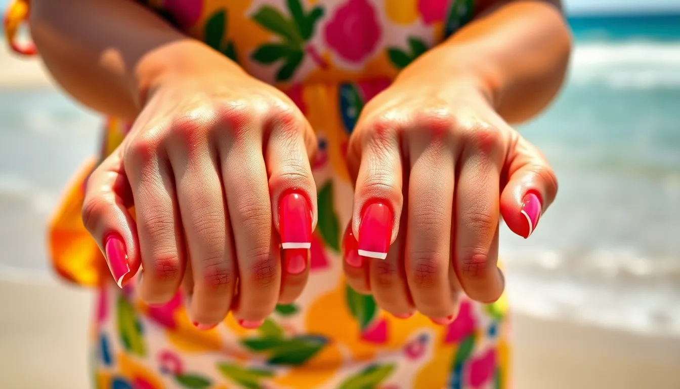 25 Cute French Tip Nail Designs for Summer That'll Make You Beach-Ready 10 25 Cute French Tip Nail Designs for Summer That'll Make You Beach-Ready 9