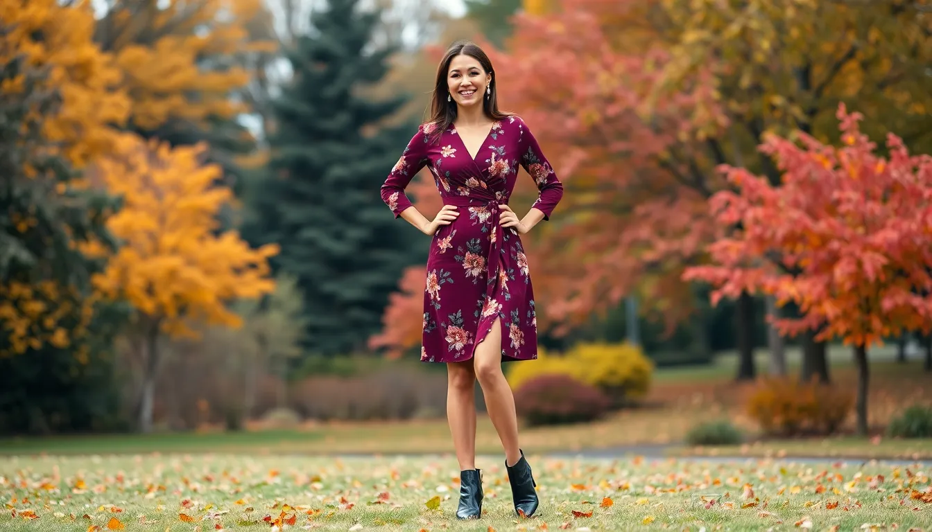 15 Chic Fall Dresses with Ankle Booties That'll Transform Your Autumn Wardrobe 10 15 Chic Fall Dresses with Ankle Booties That'll Transform Your Autumn Wardrobe 9