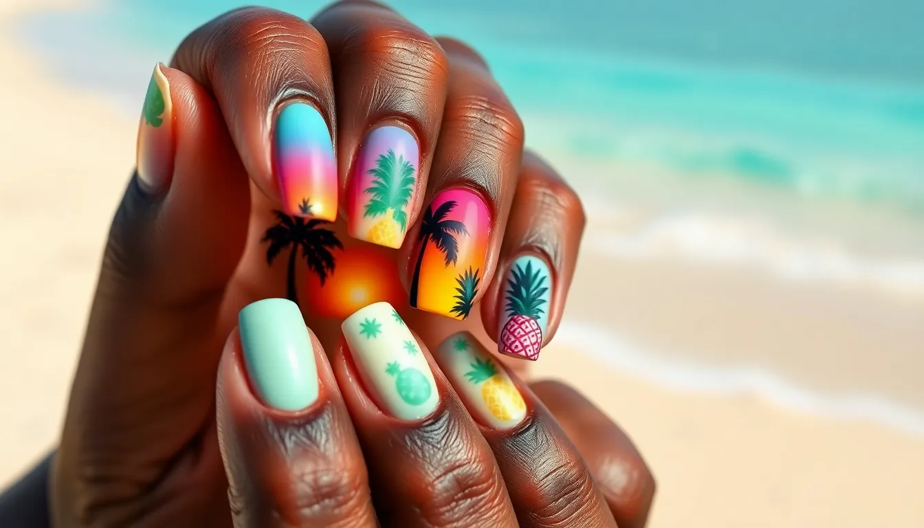 25 Stunning Nail Art Designs for Dark Skin That Actually Look Amazing 10 25 Stunning Nail Art Designs for Dark Skin That Actually Look Amazing 9
