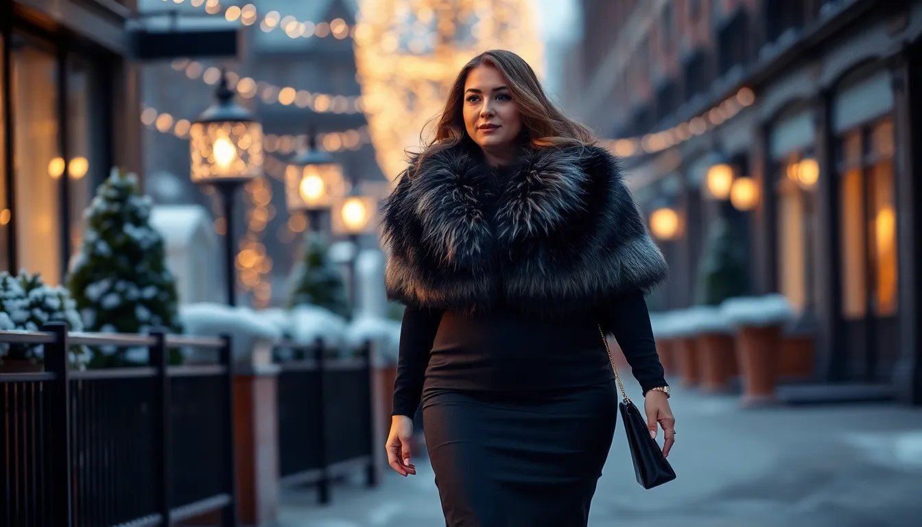 15 Stunning Plus Size Winter Date Night Outfits That'll Keep You Warm & Stylish 10 15 Stunning Plus Size Winter Date Night Outfits That'll Keep You Warm & Stylish 9