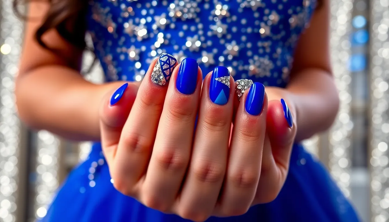 30+ Stunning Royal Blue Nail Ideas for Prom That'll Make You Shine All Night 10 30+ Stunning Royal Blue Nail Ideas for Prom That'll Make You Shine All Night 9