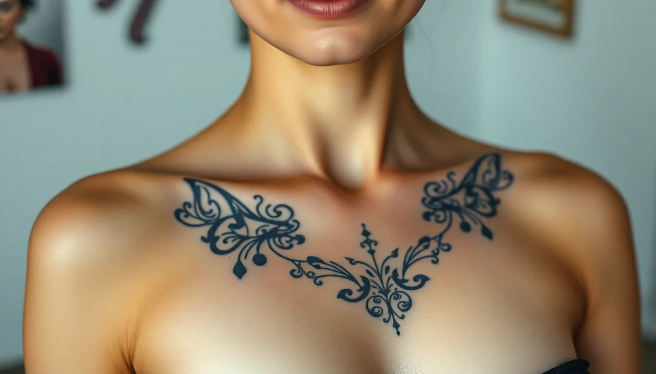 25 Stunning Chest Tattoo Cover Up Ideas for Women (2025 Design Guide) 9