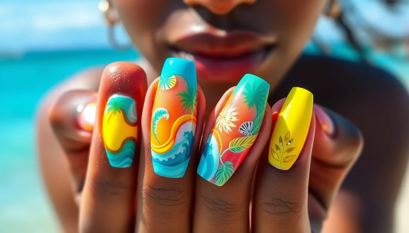50 Stunning Acrylic Nail Designs for Dark Skin Tones That'll Make You Stand Out 12 50 Stunning Acrylic Nail Designs for Dark Skin Tones That'll Make You Stand Out 11