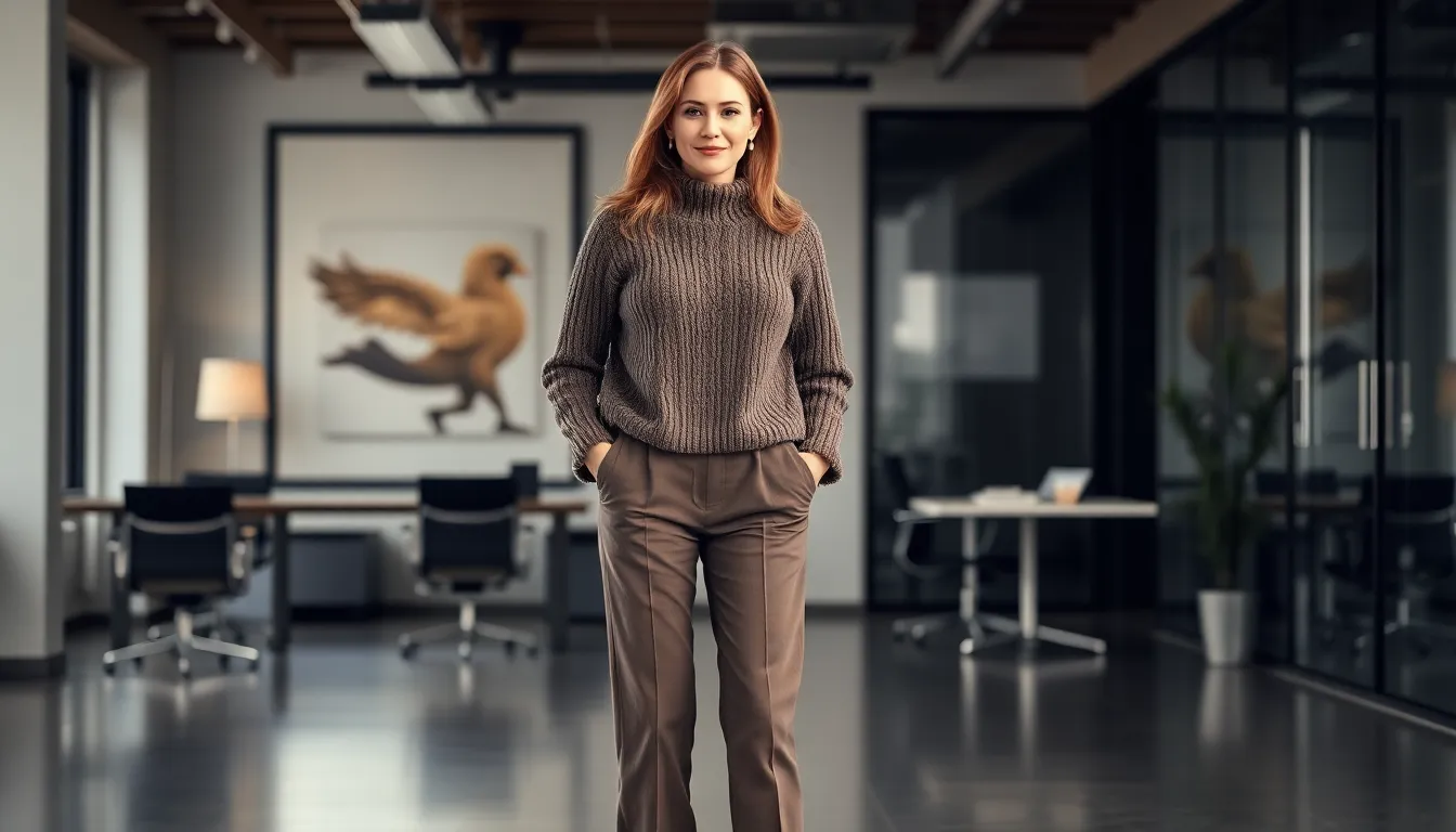 25 Chic Casual Winter Work Outfits for Women That Keep You Warm & Professional 12 25 Chic Casual Winter Work Outfits for Women That Keep You Warm & Professional 11