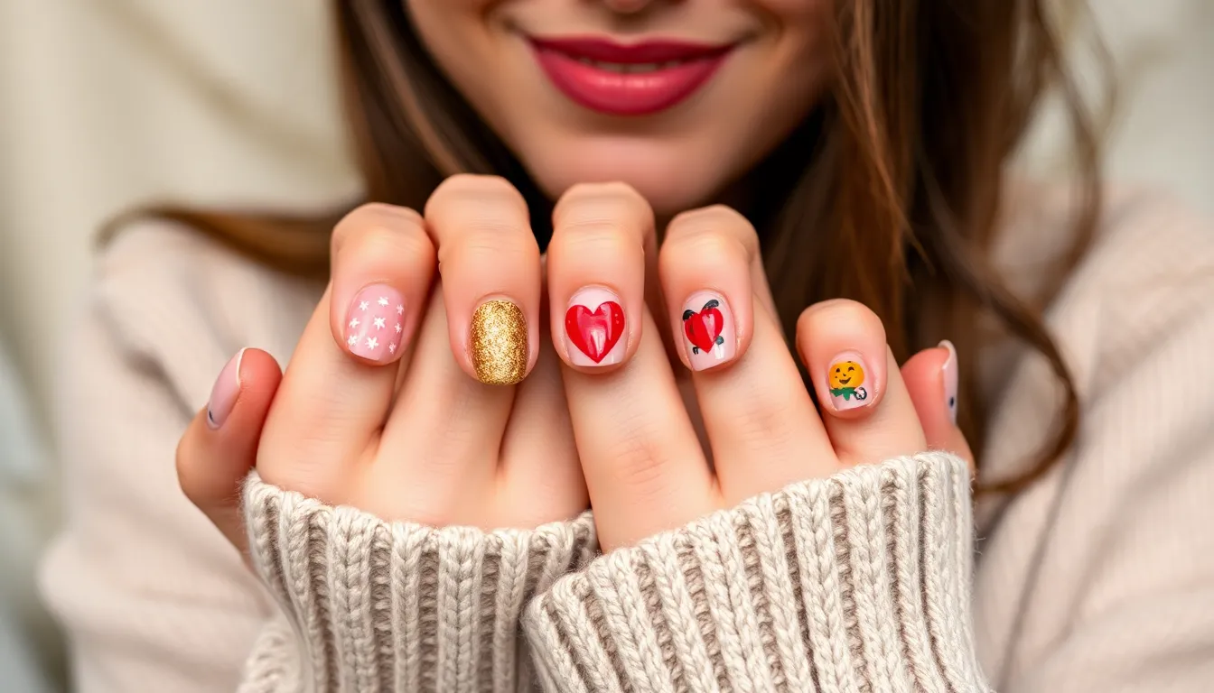 25 Cute Nail Art Designs for Short Nails That Look Amazing (Easy Ideas!) 12 25 Cute Nail Art Designs for Short Nails That Look Amazing (Easy Ideas!) 11
