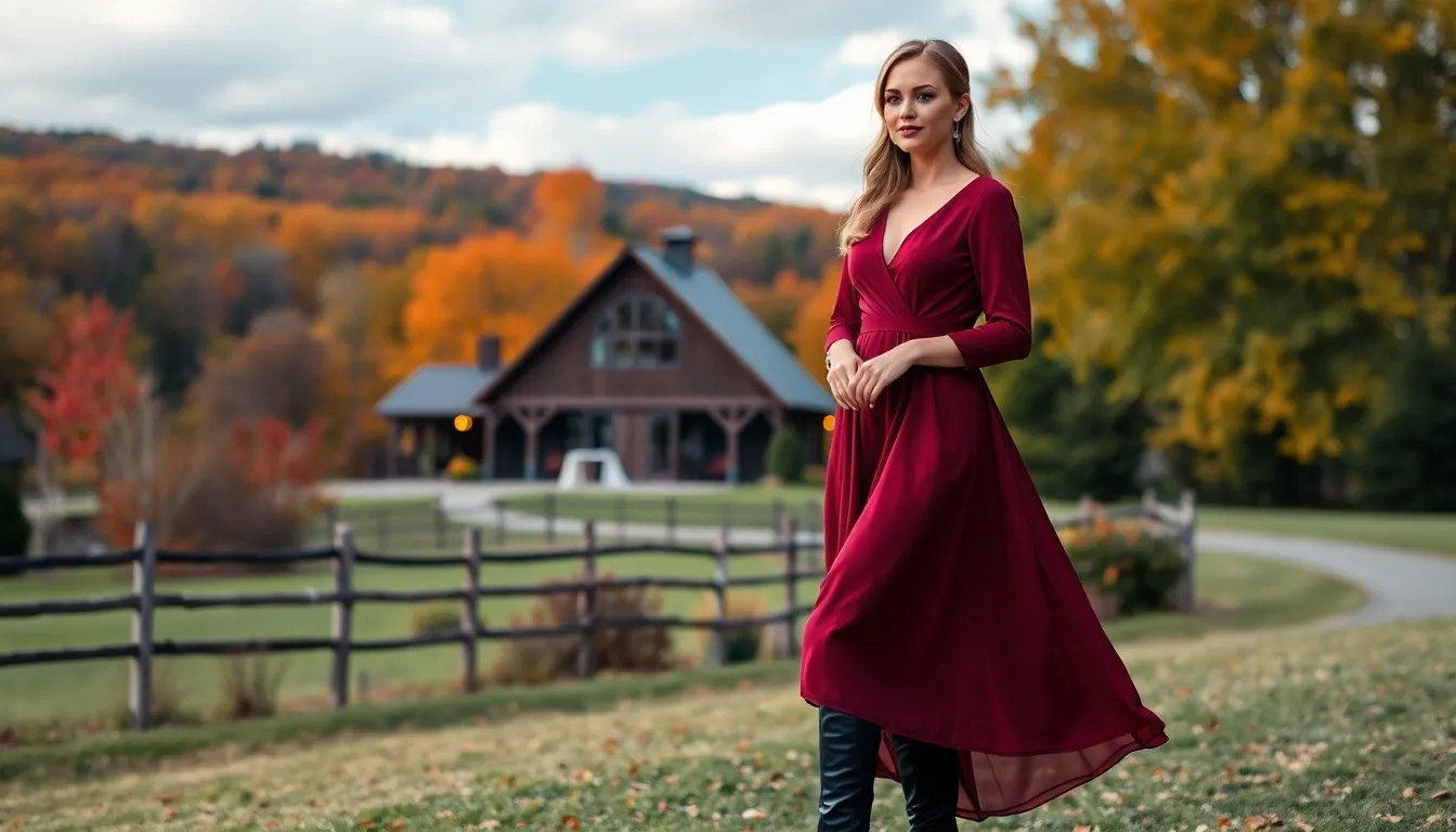Fall Wedding Guest Dress with Boots: 15 Stylish Outfit Ideas for Autumn Ceremonies 12 Fall Wedding Guest Dress with Boots: 15 Stylish Outfit Ideas for Autumn Ceremonies 11