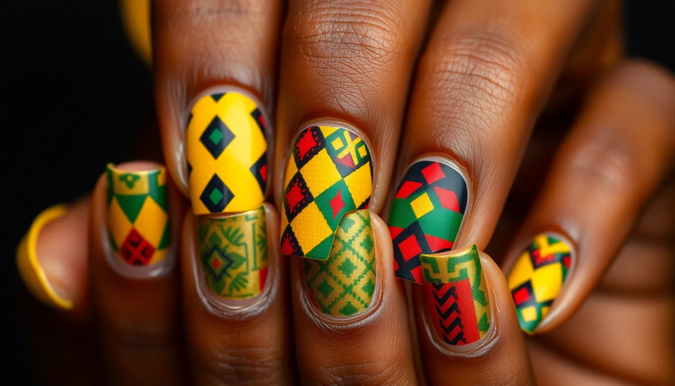 25 Stunning Nail Art Designs for Dark Skin That Actually Look Amazing 12 25 Stunning Nail Art Designs for Dark Skin That Actually Look Amazing 11