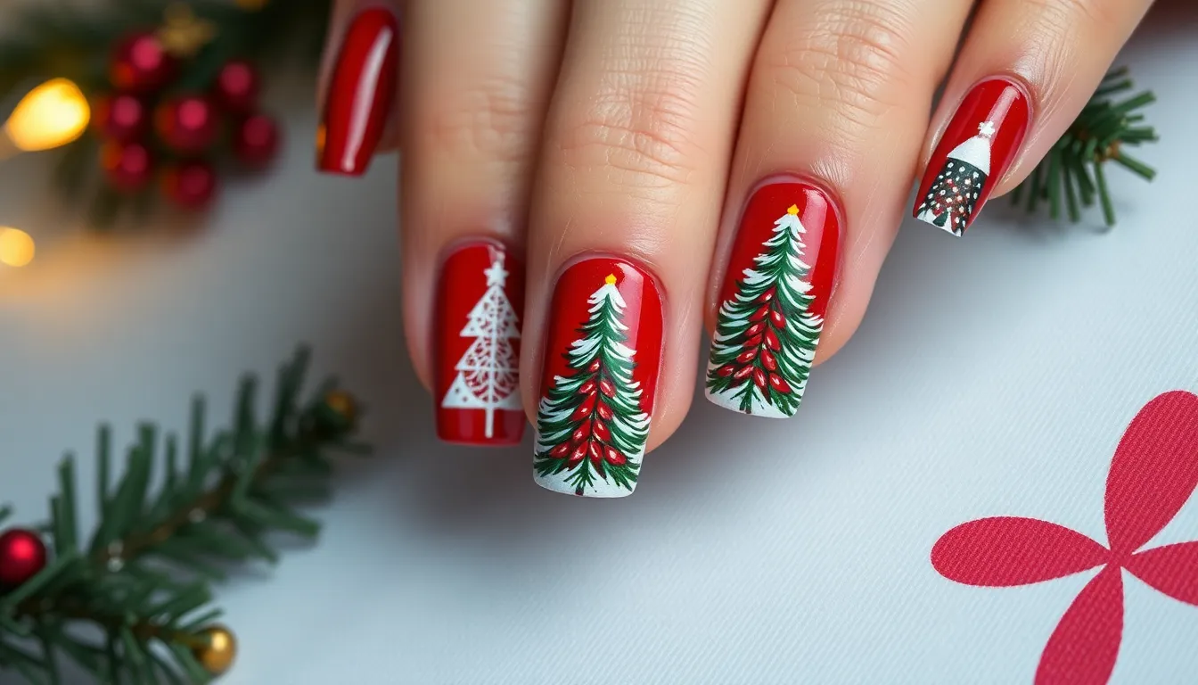 25 Stunning Red and White Christmas Nail Designs You'll Want to Try This Holiday Season 12 25 Stunning Red and White Christmas Nail Designs You'll Want to Try This Holiday Season 11