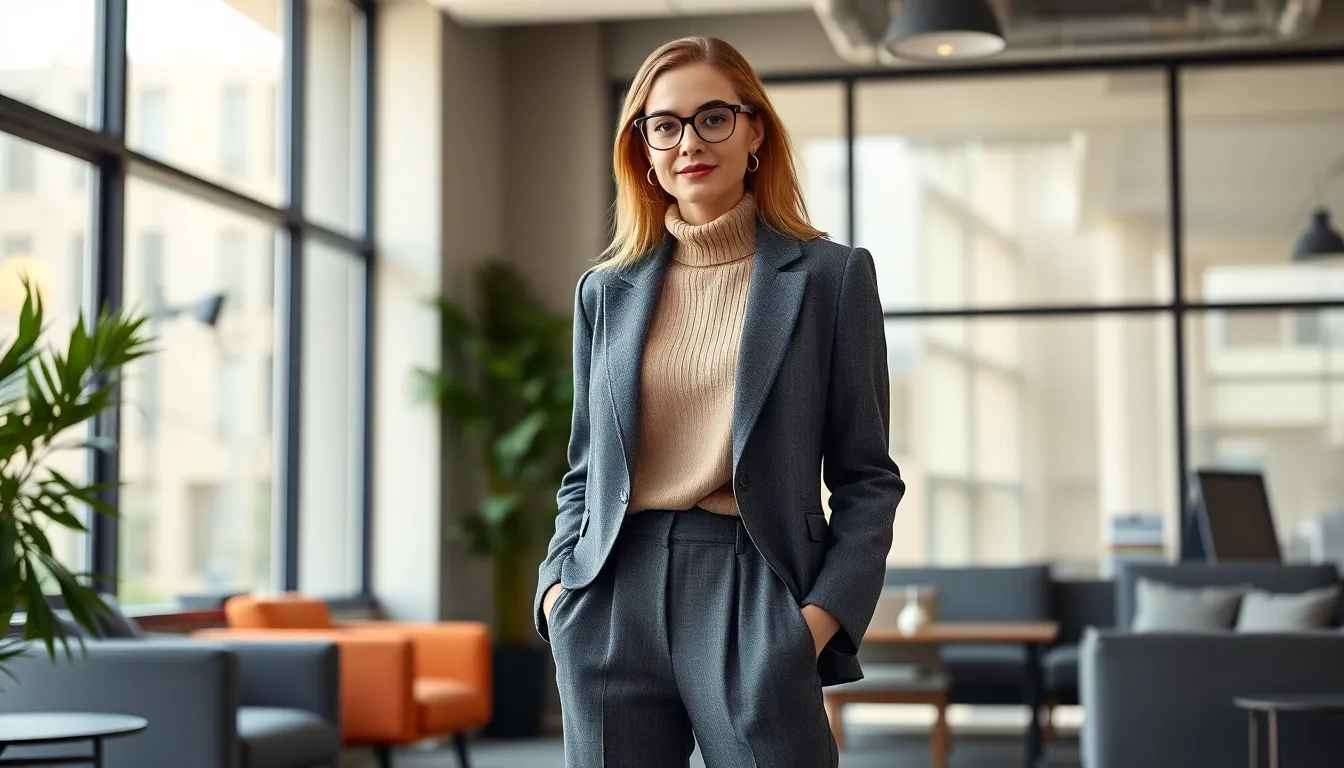25 Chic Business Casual Winter Outfits for Women That Work in Any Office 14 25 Chic Business Casual Winter Outfits for Women That Work in Any Office 13