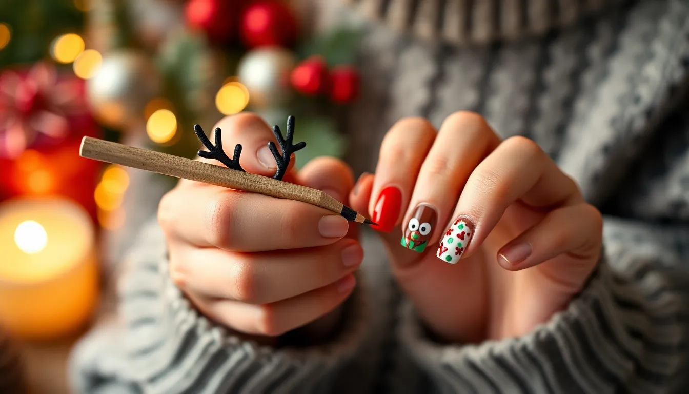 10 Easy Christmas Nail Art Ideas for Beginners (Step-by-Step Guide!) 14 10 Easy Christmas Nail Art Ideas for Beginners (Step-by-Step Guide!) 13