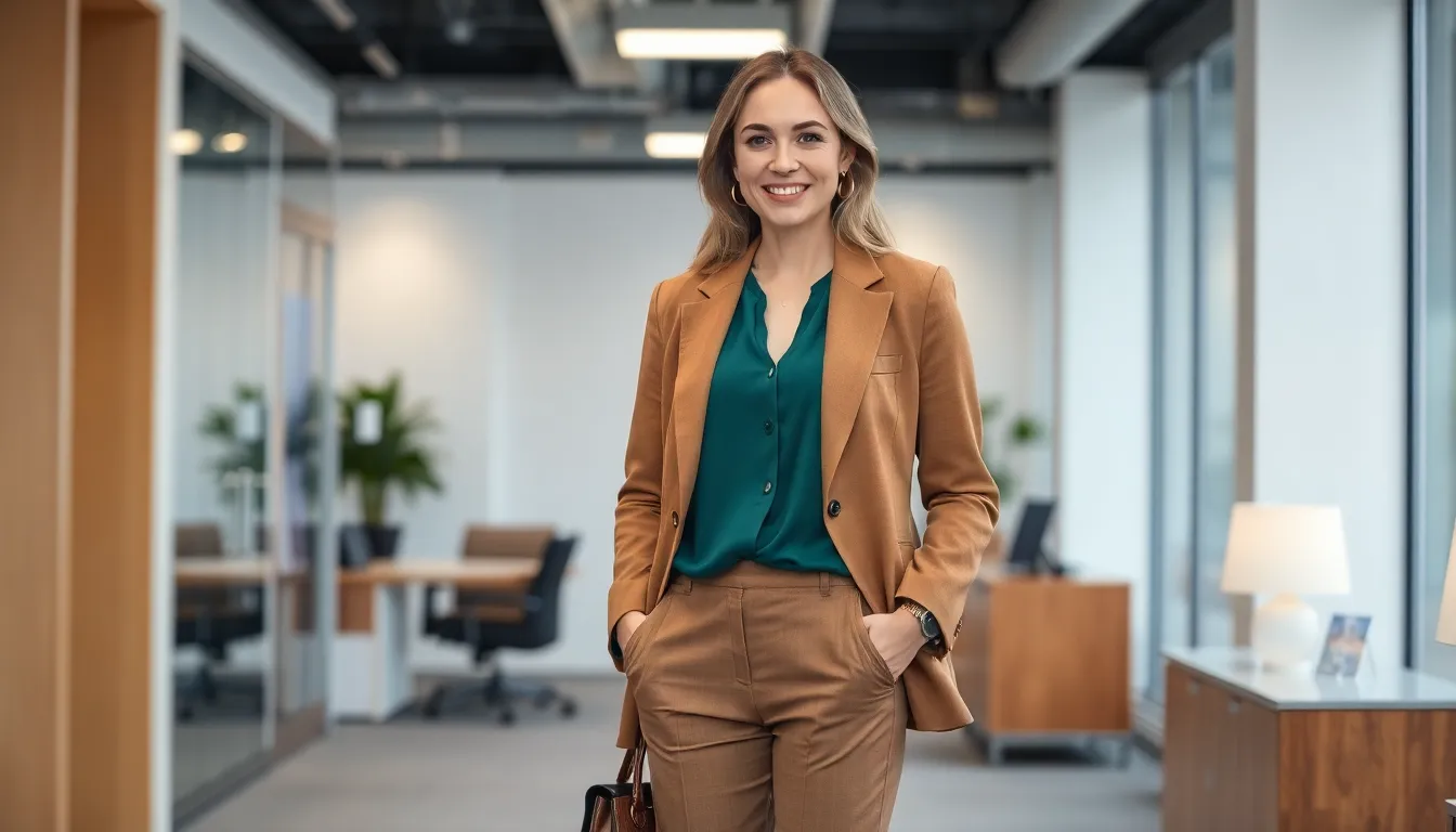 25 Chic Fall Business Casual Outfits for Women That Work in Any Office 14 25 Chic Fall Business Casual Outfits for Women That Work in Any Office 13