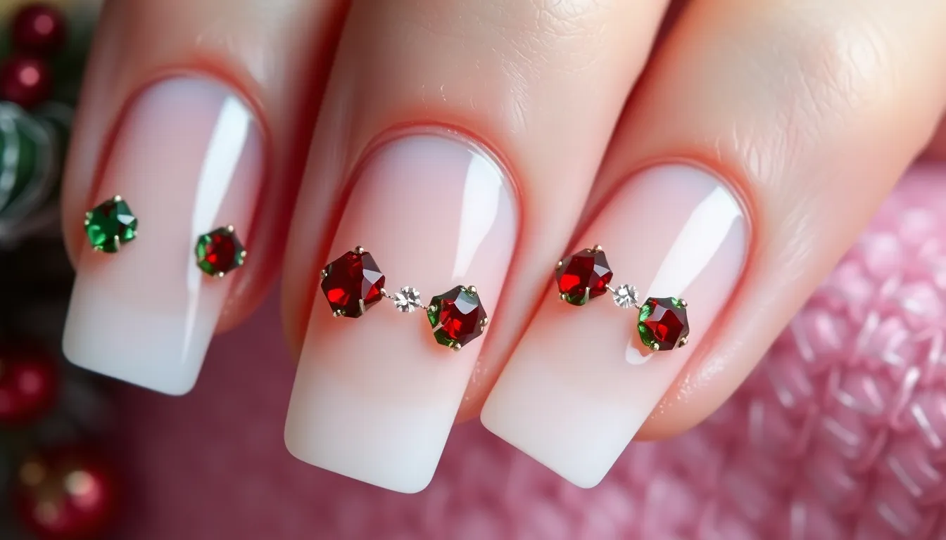 25 Stunning French Tip Christmas Nail Ideas for Square Nails (2025 Holiday Trends) 14 25 Stunning French Tip Christmas Nail Ideas for Square Nails (2025 Holiday Trends) 13