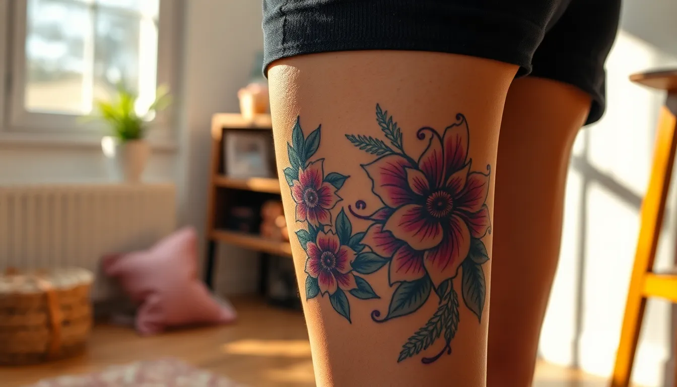 25 Stunning Leg Tattoo Cover Up Ideas for Women (Transform Your Unwanted Ink!) 14 25 Stunning Leg Tattoo Cover Up Ideas for Women (Transform Your Unwanted Ink!) 13
