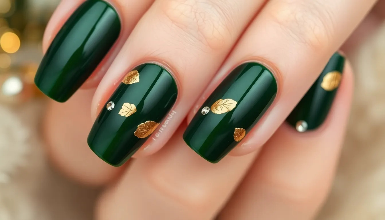 20 Simple Christmas Nail Ideas for Short Nails That Look Amazing 14 20 Simple Christmas Nail Ideas for Short Nails That Look Amazing 13