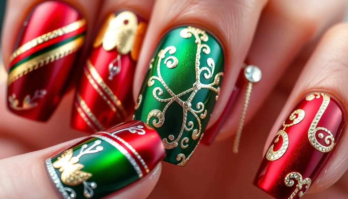 10 Easy Christmas Nail Art Ideas for Beginners (Step-by-Step Guide!) 16 10 Easy Christmas Nail Art Ideas for Beginners (Step-by-Step Guide!) 15