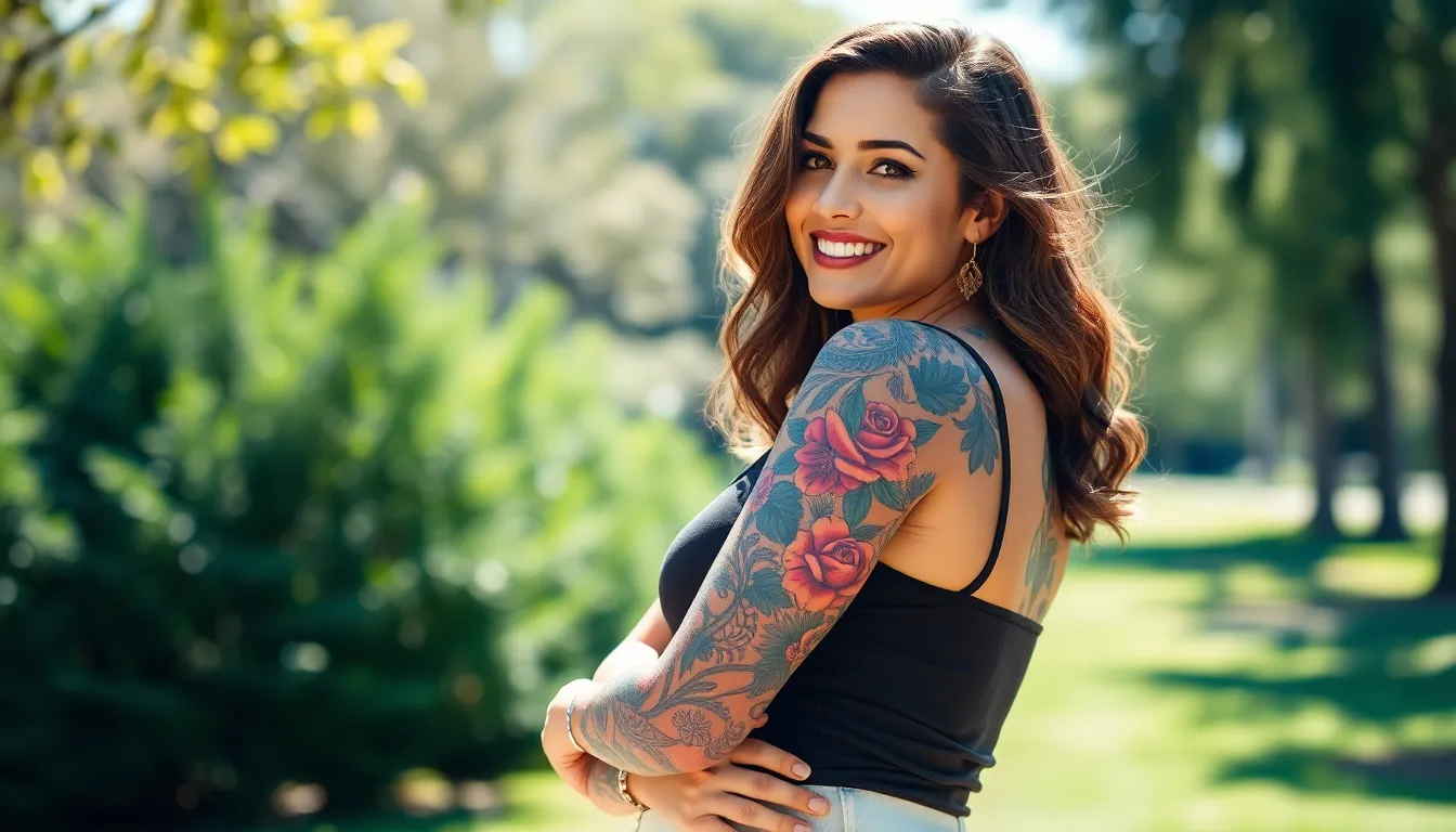 50+ Stunning Arm Tattoo Ideas for Women: From Delicate Florals to Bold Geometric Designs 16 50+ Stunning Arm Tattoo Ideas for Women: From Delicate Florals to Bold Geometric Designs 15