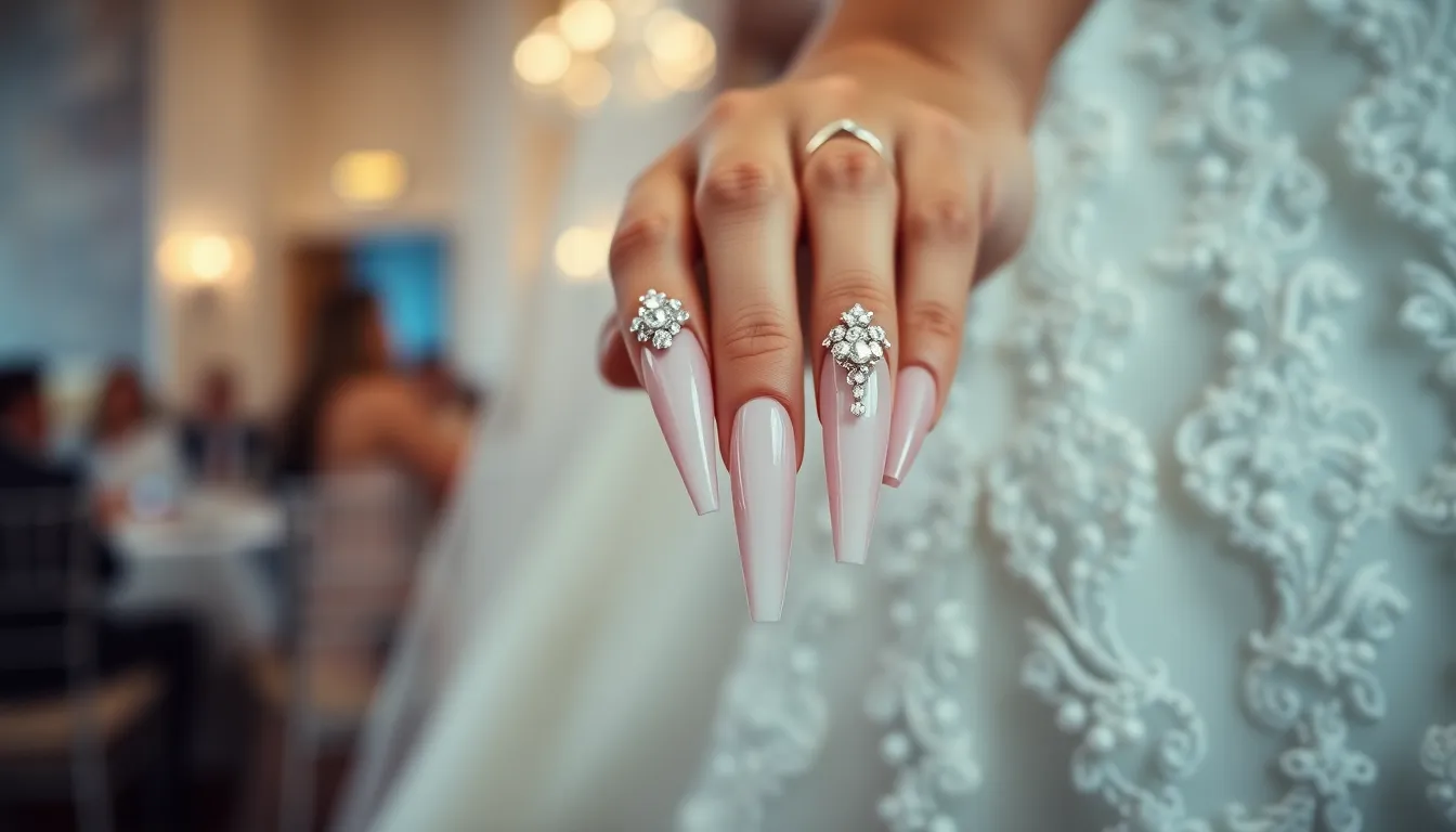 50+ Stunning Wedding Nail Ideas for the Bride: From Classic to Bold Designs 18 50+ Stunning Wedding Nail Ideas for the Bride: From Classic to Bold Designs 17
