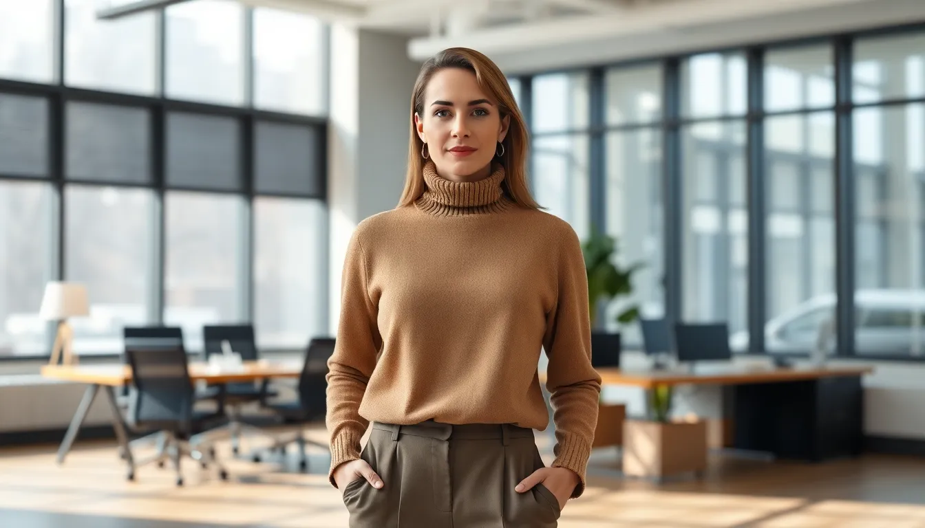 25 Chic Casual Winter Work Outfits for Women That Keep You Warm & Professional 2 25 Chic Casual Winter Work Outfits for Women That Keep You Warm & Professional 1