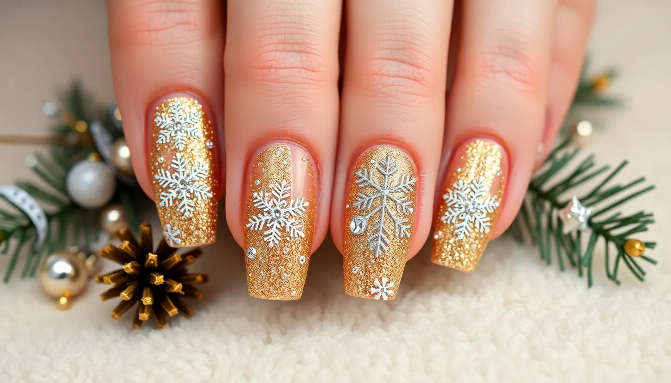 25 Christmas Nail Art Designs French Tips That'll Make Your Holidays Sparkle 2 25 Christmas Nail Art Designs French Tips That'll Make Your Holidays Sparkle 1