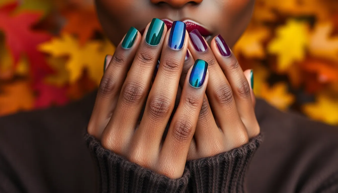 12 Stunning Fall Nail Colors That Make Brown Skin Absolutely Glow 2 12 Stunning Fall Nail Colors That Make Brown Skin Absolutely Glow 1