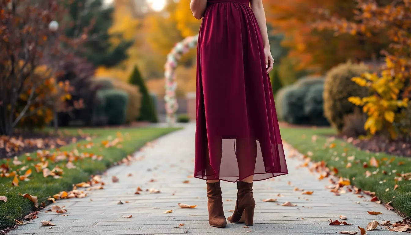 Fall Wedding Guest Dress with Boots: 15 Stylish Outfit Ideas for Autumn Ceremonies 2 Fall Wedding Guest Dress with Boots: 15 Stylish Outfit Ideas for Autumn Ceremonies 1