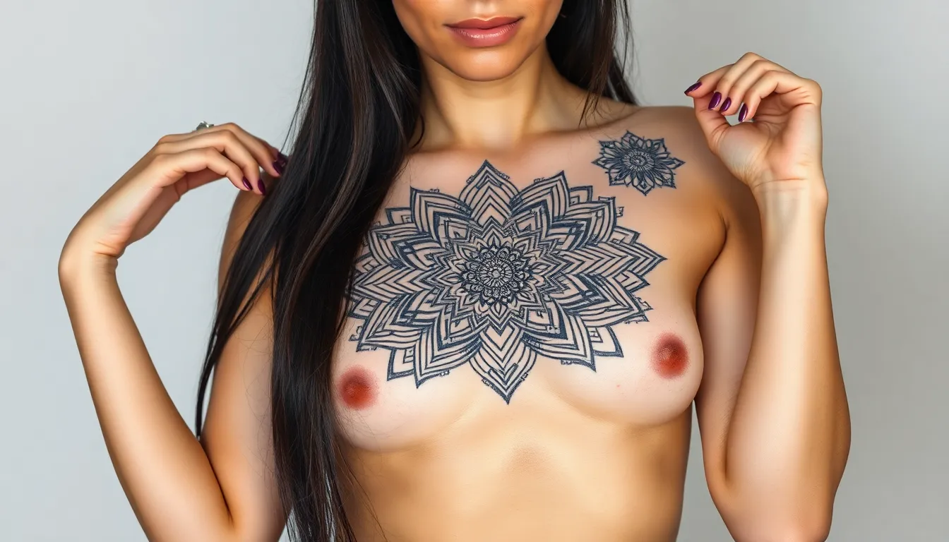 40 Stunning Chest Tattoo Ideas for Black Women: Bold Designs That Celebrate You 2 40 Stunning Chest Tattoo Ideas for Black Women: Bold Designs That Celebrate You 1