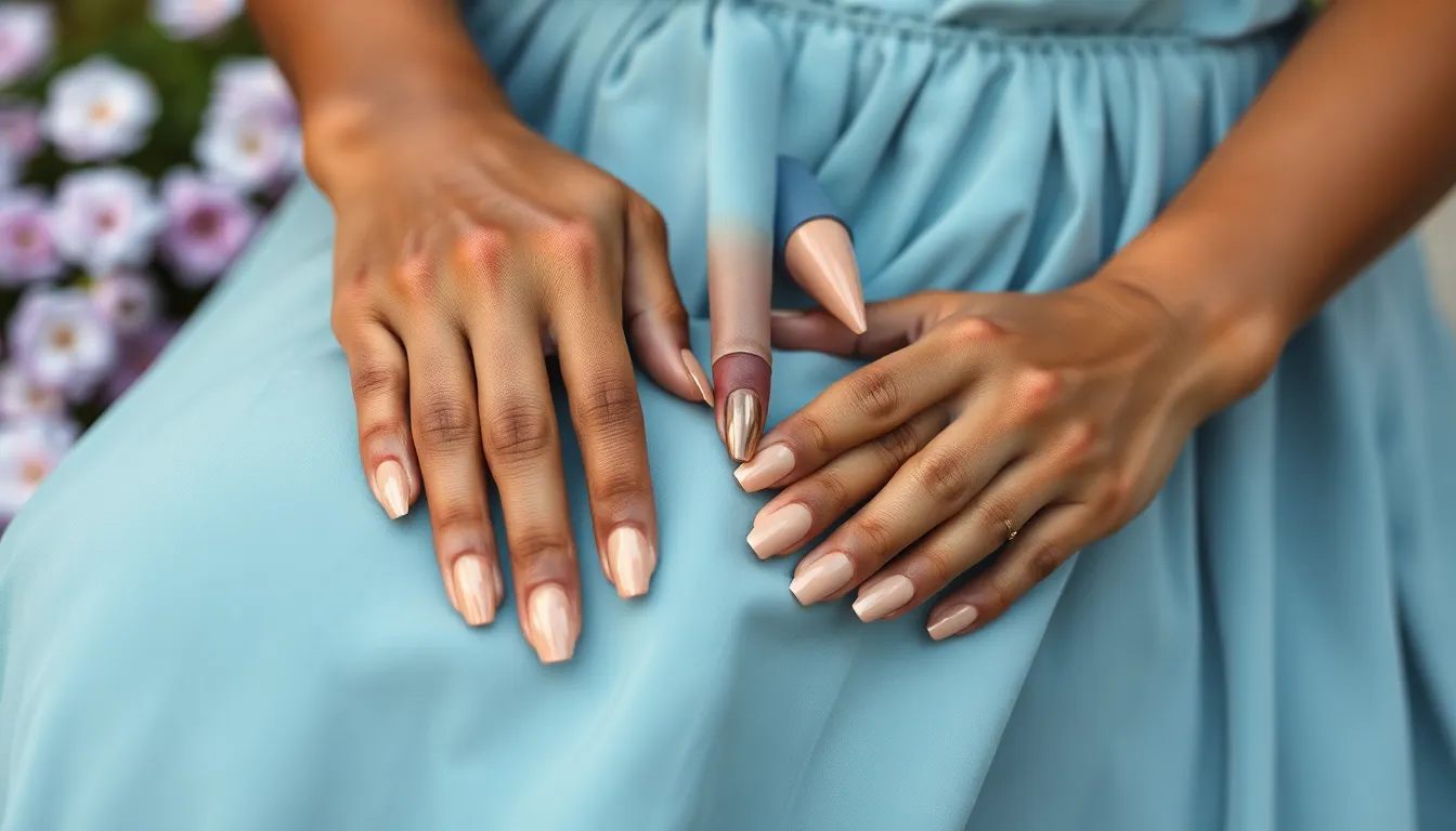 Best Nail Colors for Dusty Blue Dress: 15 Perfect Shades That'll Make You Shine 2 Best Nail Colors for Dusty Blue Dress: 15 Perfect Shades That'll Make You Shine 1
