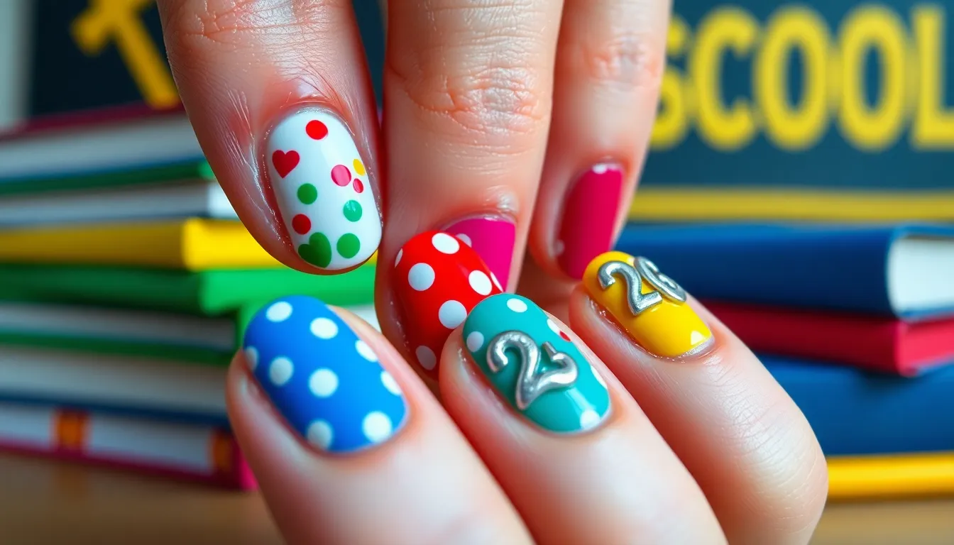 30+ Cute Back to School Nail Ideas That Are Classroom-Approved & Trendy 2 30+ Cute Back to School Nail Ideas That Are Classroom-Approved & Trendy 1