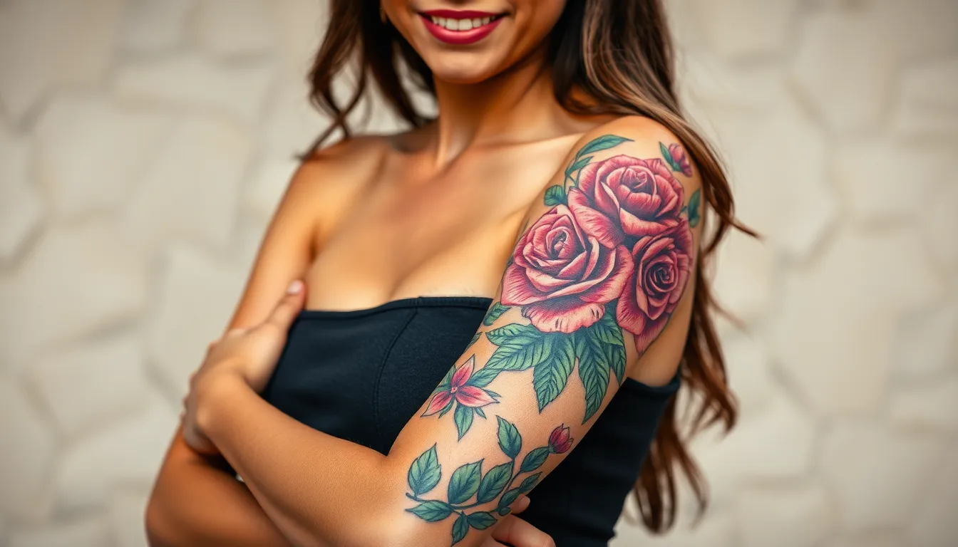 25 Stunning Tattoo Cover Up Ideas for Women's Arm Half Sleeves That Actually Work 2 25 Stunning Tattoo Cover Up Ideas for Women's Arm Half Sleeves That Actually Work 1